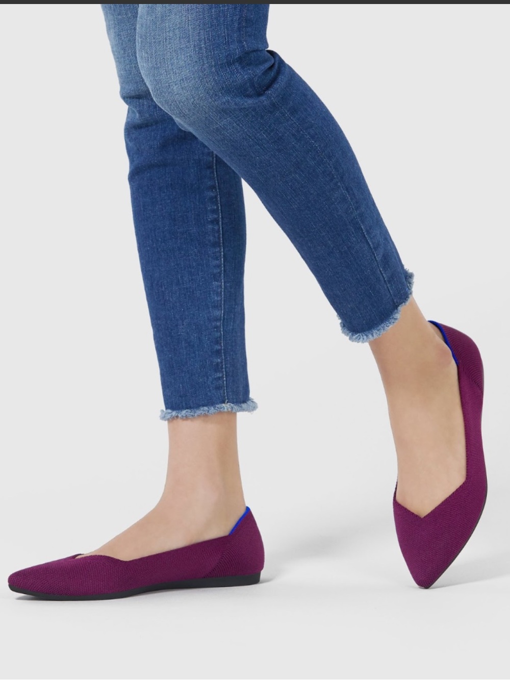 Rothy’s The Point in Wild Orchid Ballet Flats 7.5 Retired